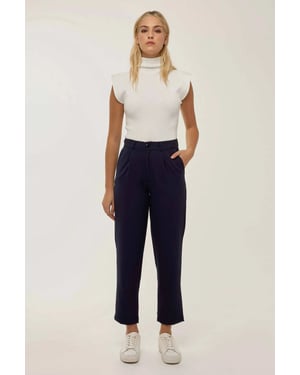 Hoge Taille Plooirok Pijpbroek