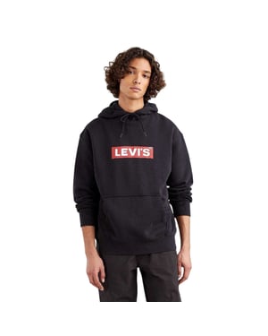 Levis Heren Grafische Relaxed Fit Hoodie (Zwart)