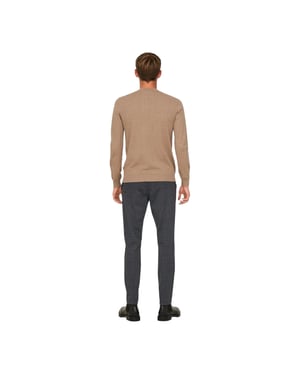 Only Heren geruite slanke chino's (Grijs)