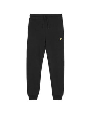 Lyle & Scott Kinder/Kinder Fleece Regelmatige Sweatbroek (Jet Zwart)