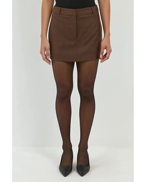 Geruite Mini Skorts