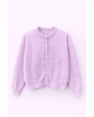 Oversized Jacquard Knopen Cardigan
