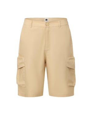 Pretty Green Casual cargoshort voor heren van katoen met verstevigde zijkanten (Beige)