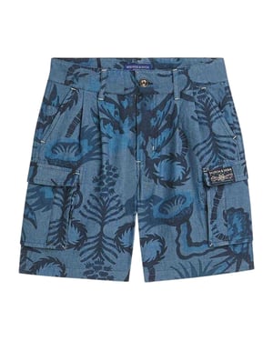 Scotch And Soda Cargo Shorts Jongens met Patroon (Indigoblauw)