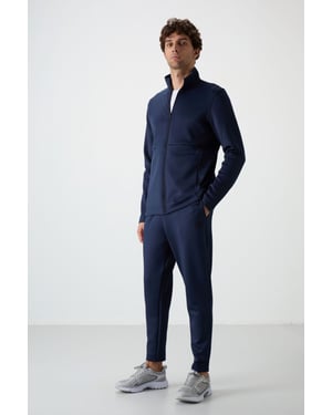 Heren Polyester Scuba Actieve Set Met Ritskraag
