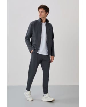 HerenSet met Sweatshirt met Ritskraag en Broek