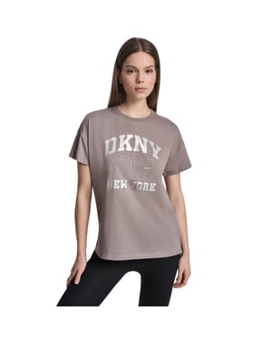 DKNY Dames/Dames 1989 Shimmer Regular T-shirt (Paddestoel)