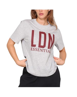 Blank Essentials Oversized T-shirt voor dames, Londen (Grijze Mergel)