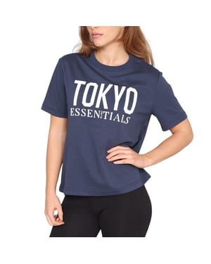 Blank Essentials Dames/Dames Tokyo T-Shirt (Marine)