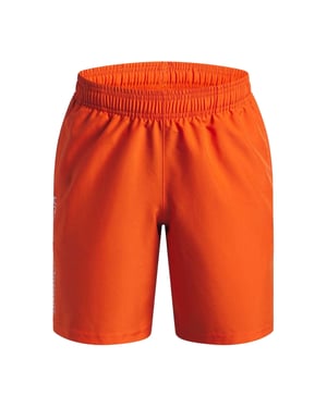 Under Armour Technische geweven korte broek met logo voor jongens (Oranje)