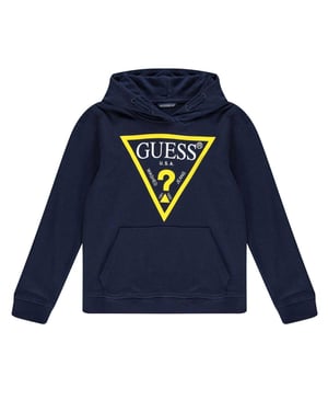 Guess Kinder/Kinder Oth Logo Trekkoord Hoodie (Blauw)