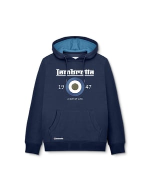 Lambretta Unisex Adult Doel Hoodie (Marine)