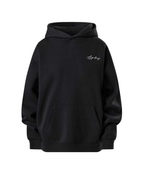 Gym King Unisex oversized hoodie met print voor volwassenen (Zwart)