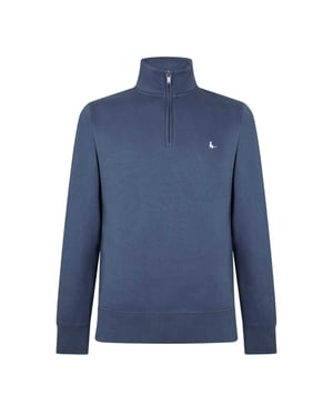 Jack Wills Heren Barchester Kwart Rits Sweatshirt (Indigo)