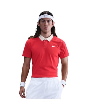 Nike Performance Vest Top Heren (Crimson/Wit)