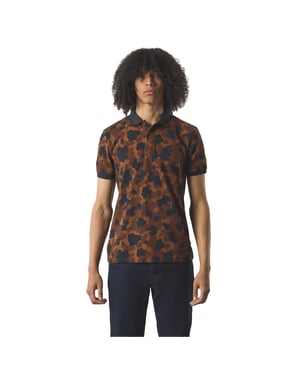 Pretty Green Heren Camo Poloshirt met Korte Mouwen (Bruin)