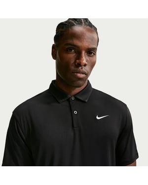 Nike Heren Performance Poloshirt met Korte Mouwen (Zwart, Wit)