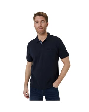 Threadbare Heren Regular Rolled Korte Mouwen Poloshirt (Navy)