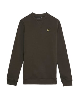 Lyle & Scott Sweatshirt met Geborduurd Logo Ronde Hals voor Kinderen/Kinderen (Olijf)