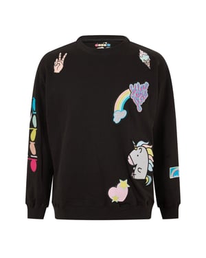Diadora Unicorn Sweatshirt voor kinderen/Kinderen (Zwart)