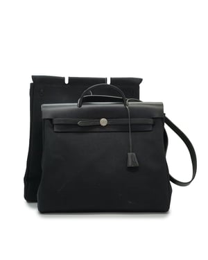 Hermes Vintage stoffen schoudertas Herbag