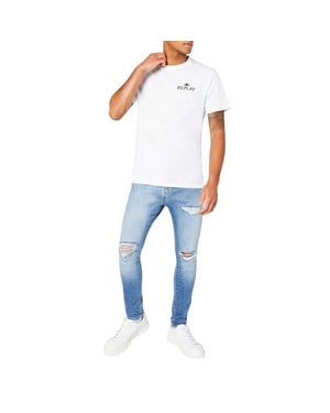 Replay Heren Klein Logo T-Shirt (Wit)