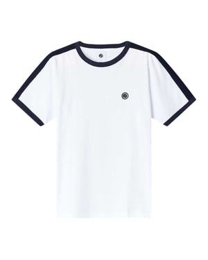 Pretty Green Heren Denton Katoen Regular T-shirt (Wit)