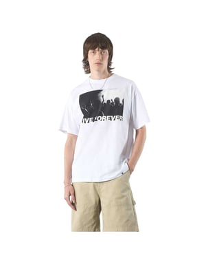 Pretty Green Live Forever T-shirt voor heren (Wit)