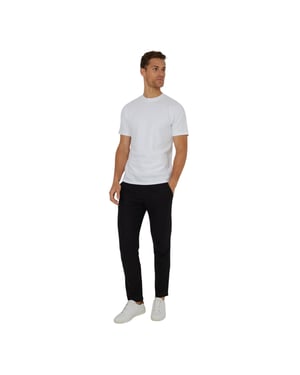 Threadbare Heren Textured Crew Neck Regular T-shirt (Wit)