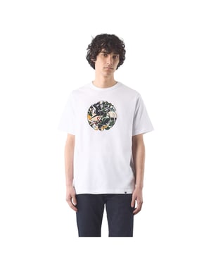 Pretty Green Heren Convergence Grafisch T-Shirt Regular (Wit)