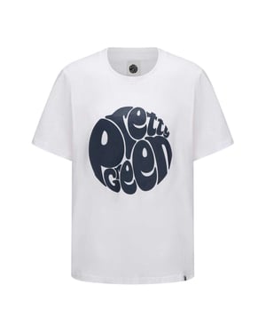 Pretty Green Heren T-shirt katoen met logo (Wit)