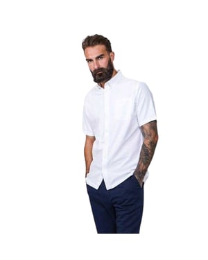 Firetrap Heren Klassiek Oxford Overhemd (Wit)