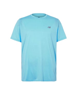 New Balance Effen T-shirt voor heren, normale pasvorm (Licht Blauw)