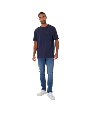 Threadbare Hyde T-shirt voor heren (Marine)