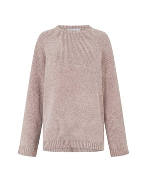 Jack Wills Dames-trui met ronde hals van chenille (Taupe)