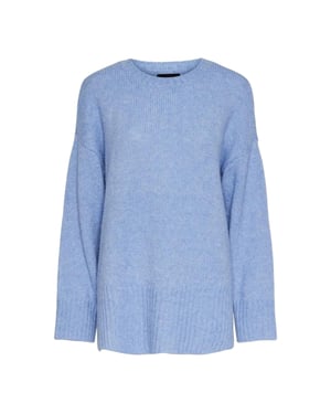 Pieces Unisex Ontspannen Trui met Drop Shoulder voor volwassenen (Hortensia)