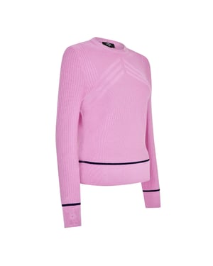 Callaway Dames Chevron Geribbelde Slim Sweater Top (Orchid)