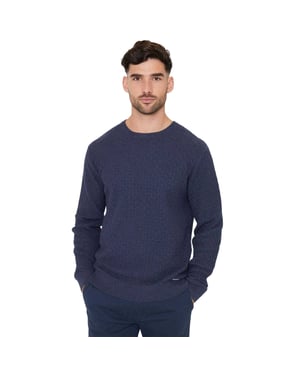 Threadbare Herentrui met Staleyhall-logo (Denim Blauw)