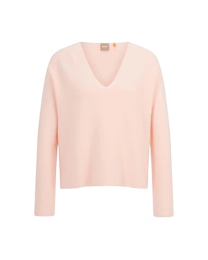 Boss Katoenen trui voor dames (Roze)