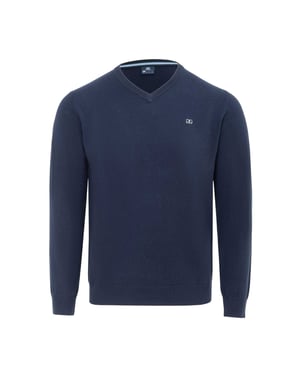 Giorgio Heren Polyester V Hals Trui (Marine)