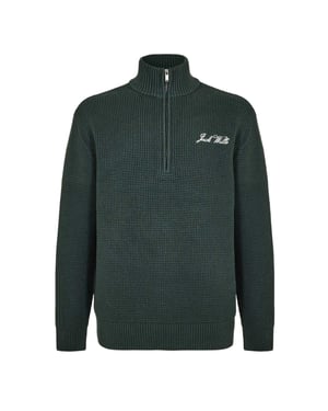 Jack Wills Heren Monty Quarter Zip Trui met lange mouwen (Evergreen)