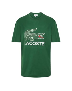 Lacoste Mannen Krokodilprint Regular T-Shirt (Groen)