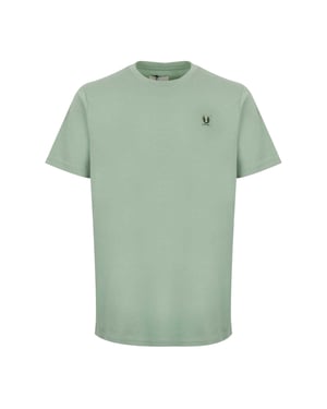 Firetrap Heren Patch Crew Hals T-shirt (Groen)