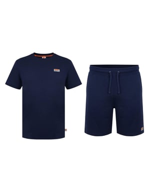 SoulCal Heren T-shirt & Korte Broek Set (Marine)