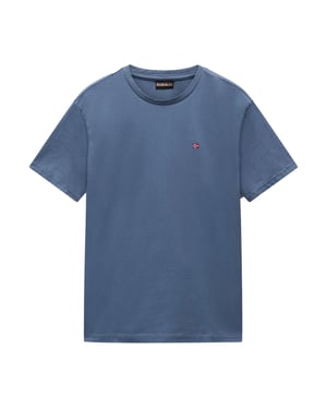 Napapijri Heren Salis Logo T-shirt met korte mouwen (Stormachtig weer)