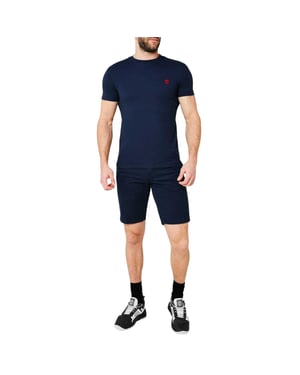 Timberland Heren-T-shirt met ronde hals en ‘River’-borduursel (Donkere saffier)