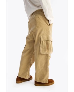 Heren Katoenen Gabardine Wijde Pantalon