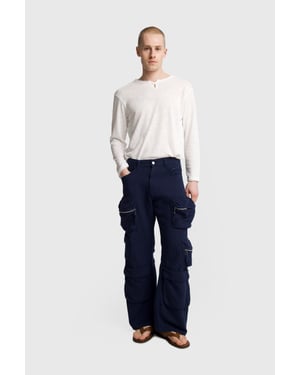 Heren Mid-Waist Wijde Been Gebreide Broek
