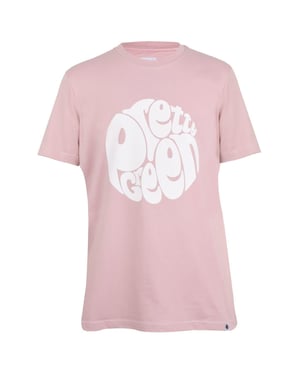 Pretty Green Heren-T-shirt met ronde hals en groot logo (Lichtroze)