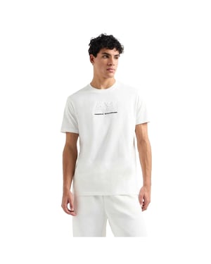 Armani Exchange Heren Normaal T-Shirt (Gebroken wit)